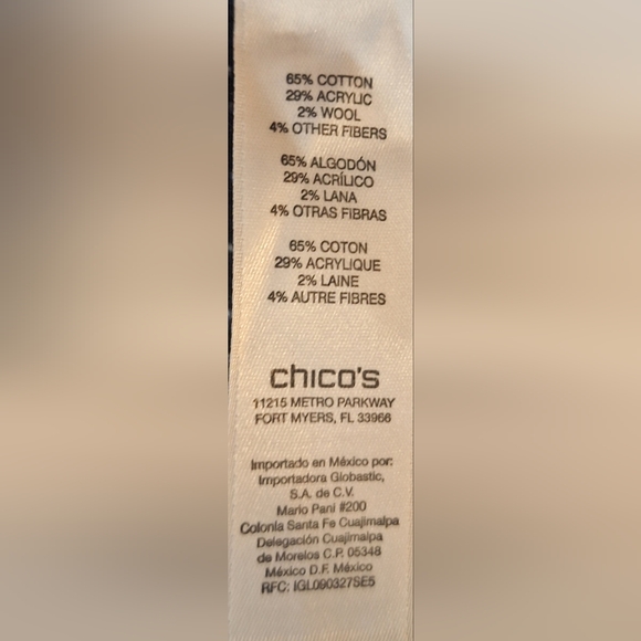 CHICO'S Franklin Fringe Open Front Cardigan - Picture 6 of 6